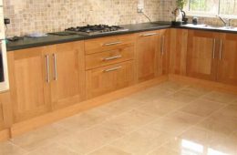 Cream Marble Kitchen Floor