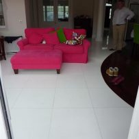 Floor Tiling White Marble Kitchen