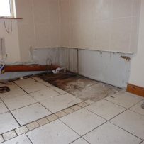 With sanitary ware removed