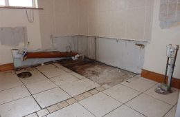 With sanitary ware removed