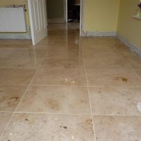 Jura Limestone Tiled Kitchen & Hall floor