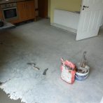 Kitchen Floor Prepared for Tiling